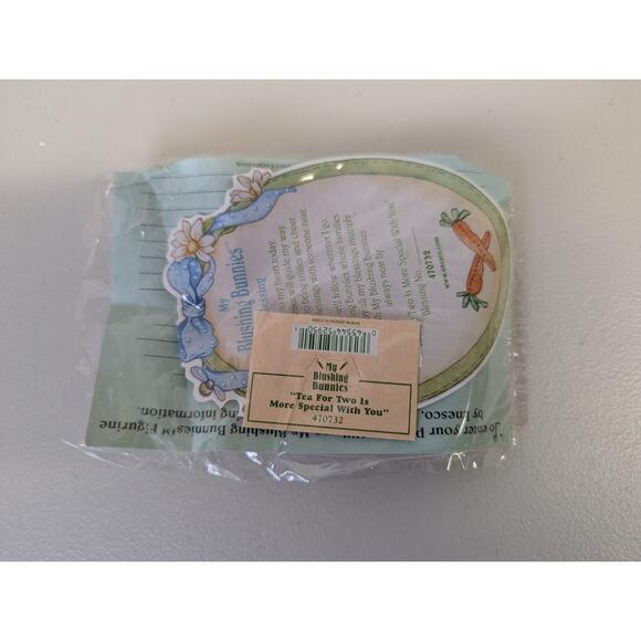 My Blushing Bunnies Tea for Two is More Special with You Enesco Figurine Rabbit - Picture 6 of 7